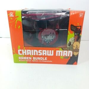 NIB CHAINSAW MAN RAMEN BUNDLE  RAMEN BOWL SPOON & CHOPSTICKS SEALED.
